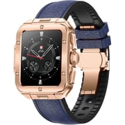 Swiss Military ALPS 2 Smartwatch Rose Gold With Blue Leather Strap