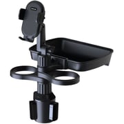 Green Lion Multi Functional Cup Holder + Food Tray Black