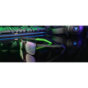 Gunnar Rectangle Black/Green Razer FPS Edition Gaming Glasses RZR-30006