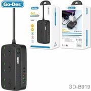 Go Des GD-B919 8-in-1 Power Socket