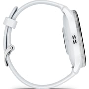 Garmin Venu 3 GPS Smartwatch Silver Stainless Steel Bezel With Whitestone Case and Silicone Band 45mm 010-02784-00