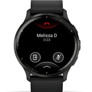 Garmin Venu 3 GPS Smartwatch Slate Stainless Steel Bezel With Black Case and Leather Band (includes black silicone band) 45mm 010-02784-52