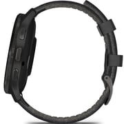 Garmin Venu 3 GPS Smartwatch Slate Stainless Steel Bezel With Black Case and Leather Band (includes black silicone band) 45mm 010-02784-52