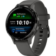 Garmin Venu 3s GPS Smartwatch Stainless Steel Bezel With Pebble Grey Case and Silicone Band 41mm 010-02785-00
