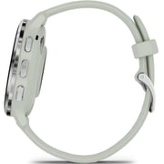 Garmin Venu 3s GPS Smartwatch Silver Stainless Steel Bezel With Sage Grey Case and Silicone Band 41mm 010-02785-01