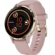 Garmin Venu 3s GPS Smartwatch Soft Gold Stainless Steel Bezel With Dust Rose Case and Silicone Band 41mm 010-02785-03