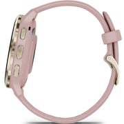Garmin Venu 3s GPS Smartwatch Soft Gold Stainless Steel Bezel With Dust Rose Case and Silicone Band 41mm 010-02785-03