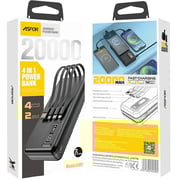 Aspor 4-in-1 Power Bank 20000mAh Black A301