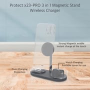 Protect 3-in-1 Wireless Charger Space Grey With Magnetic Phone Stand Space Grey