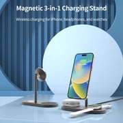 Protect 3-in-1 Wireless Charger Space Grey With Magnetic Phone Stand Space Grey