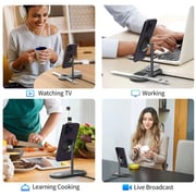 Protect 3-in-1 Wireless Charger Space Grey With Magnetic Phone Stand Space Grey