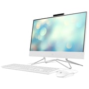 HP All-in-One Desktop PC - 12th Gen / Intel Core i3-1215U / 21.5inch FHD / 256GB SSD / 4GB RAM / Intel UHD Graphics / FreeDOS / English & Arabic Keyboard / Snow White / Middle East Version - 22-D2270NH