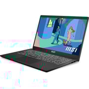MSI Modern 15 (2022) Laptop - 12th Gen / Intel Core i7-1255U / 15.6inch FHD / 512GB SSD / 16GB RAM / Shared Intel Iris Xe Graphics / Windows 11 Home / English & Arabic Keyboard / Classic Black / Middle East Version - [B12M]