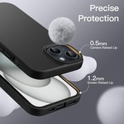FITIT Magnetic Silicone Case for iPhone 13 61-Inch Compatible with all MagSafe accessories Silky-Soft Touch Full-Body Protective Phone Case Shockproof Cover -Black