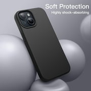 FITIT Magnetic Silicone Case for iPhone 14 Plus 67-Inch Compatible with all MagSafe accessories Silky-Soft Touch Full-Body Protective Phone Case Shockproof Cover -Black