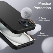 FITIT Magnetic Silicone Case for iPhone 14 Plus 67-Inch Compatible with all MagSafe accessories Silky-Soft Touch Full-Body Protective Phone Case Shockproof Cover -Black