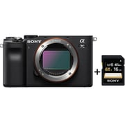 Sony Mirrorless Camera Body Black + SF16UY 16GB Memory Card