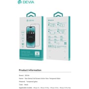 Devia Full Screen Tempered Glass Screen Protector Black iPhone 15 Pro