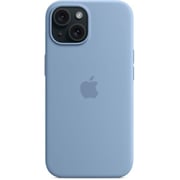 Apple - iPhone 15 Silicone Case with MagSafe - Winter Blue