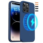 FITIT iPhone 15 Promax Silicon Magnetic Case Blue - FIT-SMG-IP15PM-BL