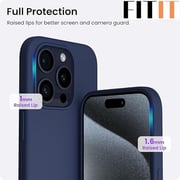 FITIT Magnetic Silicone Case for iPhone 15 ProMax 67-Inch Compatible with all MagSafe accessories Silky-Soft Touch Full-Body Protective Phone Case Shockproof Cover -Blue