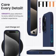 FITIT Magnetic Silicone Case for iPhone 15 ProMax 67-Inch Compatible with all MagSafe accessories Silky-Soft Touch Full-Body Protective Phone Case Shockproof Cover -Blue