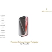 Smartix Premium Privacy Screen Protector Black iPhone 15