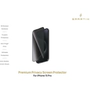 Smartix Premium Privacy Screen Protector Black iPhone 15 Pro