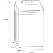 Electrolux Top Load Washer 11 kg EWT1174M7WA