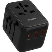 Blupebble World Travel Adapter Black