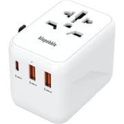 Blupebble BP-TVL0031-WH World Travel Adapter White