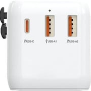 Blupebble BP-TVL0031-WH World Travel Adapter White