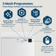 Beko Freestanding Dishwasher, 13 Place Settings, 5 Programs, A++ Energy Rating, White - DVN05320W