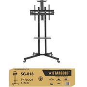 Stargold Floating Bracket With Shelf Black