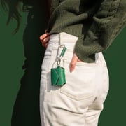 Greedy Farmers Leather Case Cover With Carabiner Forest Green