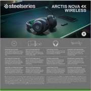 Steelseries Arctis Nova 4X 61646 Wireless On Ear Gaming Headset Black