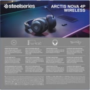Steelseries Arctis Nova 4P 61641 Wireless On Ear Gaming Headset Black