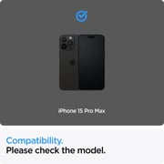 Spigen AlignMaster GLAS.tR Screen Protector Black iPhone 15 Pro Max