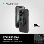 Amazing Thing Mag Grip Ring Case Black iPhone 15 Pro