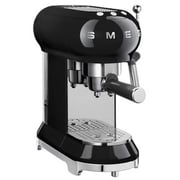 Smeg Espresso Coffee Machine Black ECF01BLUK + CGF01BLUK Coffee Grinder + MFF11BLUK Milk Frother