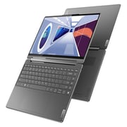 Lenovo Yoga 9 14IRP8 2-in1 Convertible (2023) Laptop - 13th Gen / Intel Core i7-1360P / 14inch WQUXGA 4K / 1TB SSD / 16GB RAM / Shared Intel Iris Xe Graphics / Windows 11 Home / English & Arabic Keyboard / Storm Grey / Middle East Version - [83B1004JAX]