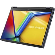 Asus Vivobook S 14 Flip 2-in-1 Convertible (2023) Laptop - AMD Ryzen 7-7730U / 14inch WUXGA / 1TB SSD / 16GB RAM / Shared AMD Radeon Graphics / Windows 11 Home / English & Arabic Keyboard / Quiet Blue / Middle East Version - [TN3402YA-LZ159W]