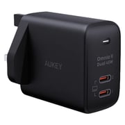 Aukey Omnia II Dual Port PD GaN Wall Charger Black