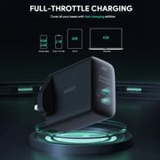 Aukey Omnia II Dual Port PD GaN Wall Charger Black