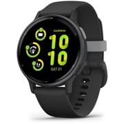 Garmin 010-02862-10 Vivoactive 5 Smartwatch Slate Aluminum Bezel With Black Case and Silicone Band