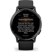 Garmin 010-02862-10 Vivoactive 5 Smartwatch Slate Aluminum Bezel With Black Case and Silicone Band