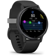 Garmin 010-02862-10 Vivoactive 5 Smartwatch Slate Aluminum Bezel With Black Case and Silicone Band