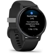 Garmin 010-02862-10 Vivoactive 5 Smartwatch Slate Aluminum Bezel With Black Case and Silicone Band