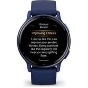 Garmin 010-02862-12 Vivoactive 5 Smartwatch Metallic Navy Aluminum Bezel With Navy Case and Silicone Band