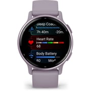 Garmin 010-02862-13 Vivoactive 5 Smartwatch Metallic Orchid Aluminum Bezel With Orchid Case and Silicone Band